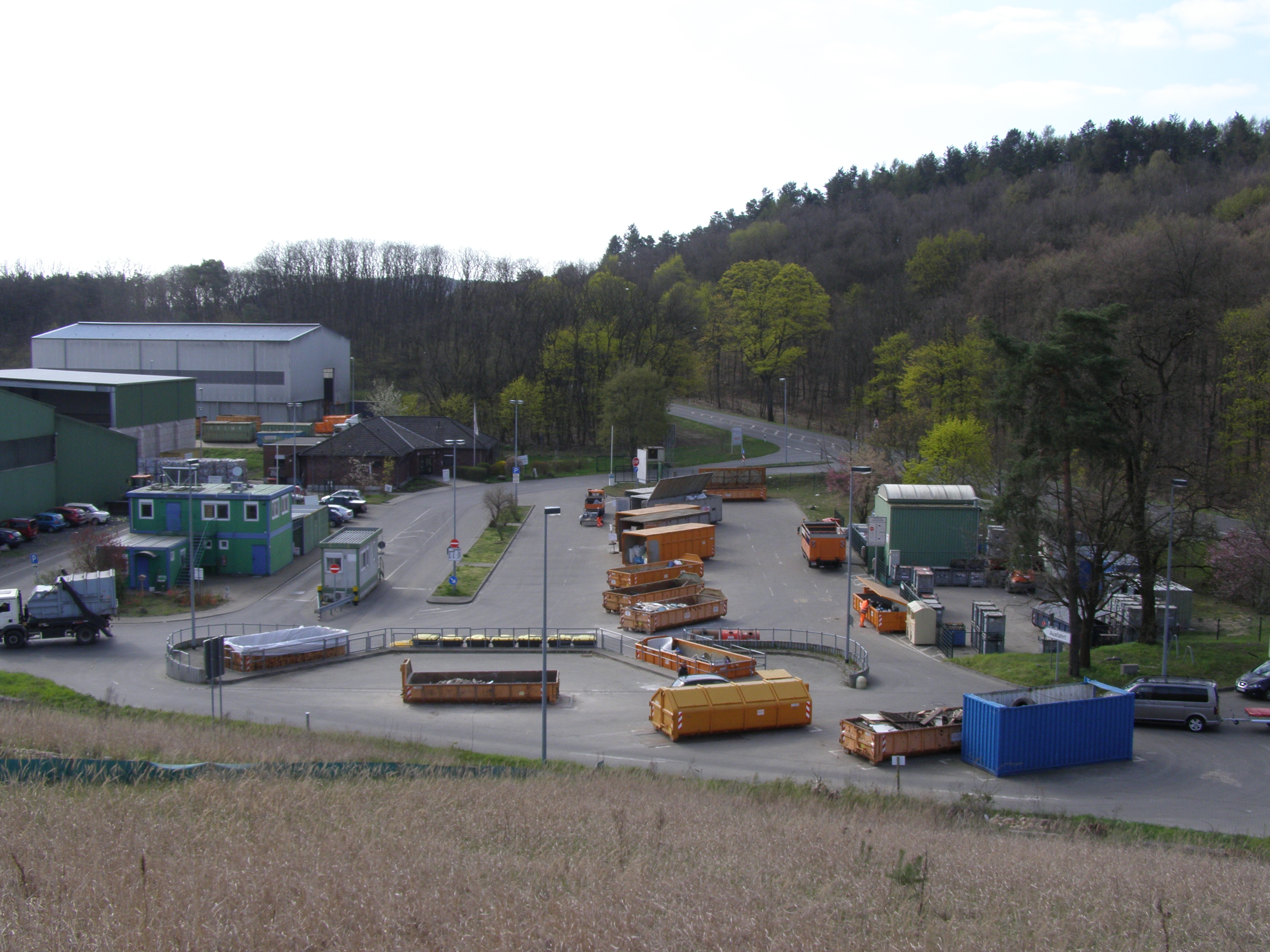 Blick auf den Wertstoffhof in Alt-Golm