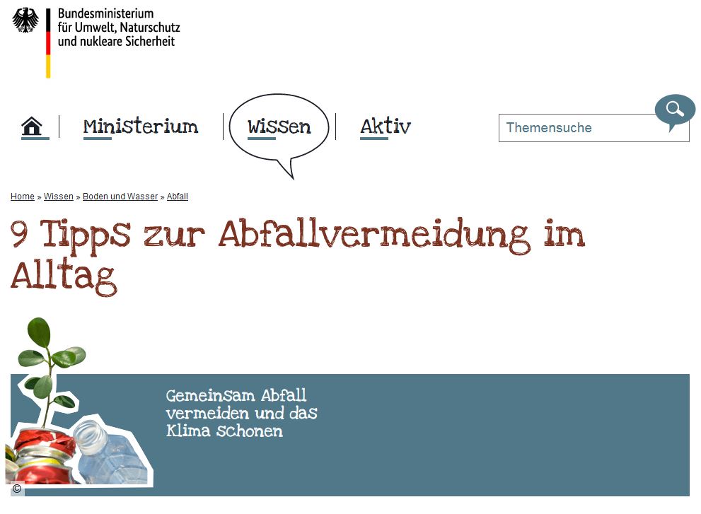 9 Tipps zur Abfallvermeidung im Alltag